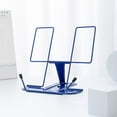 thumbnail image 1 of Zzbeans Foldable Metal Book Stand, Portable Reading Stand with Adjustable Angles, Durable Iron Book Holder for Books Tablets Sheet Music, Hands-Free Desktop Stand for Reading Writing Online Classes,, 1 of 7