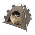 thumbnail image 1 of Zzbeans Foldable Pet Tent, Portable Dog House for Camping Hiking Beach, Removable Washable Pet Bed Outdoor Indoor Resting Play Space, Gray, 1 of 3