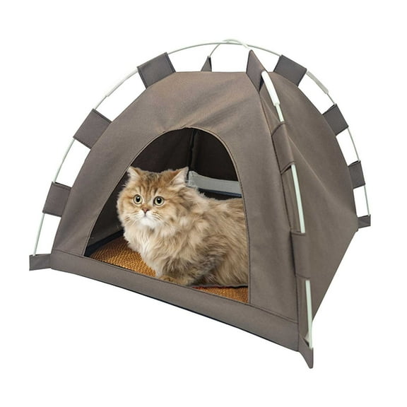 Zzbeans Foldable Pet Tent, Portable Dog House for Camping Hiking Beach, Removable Washable Pet Bed Outdoor Indoor Resting Play Space, Gray