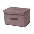 thumbnail image 1 of Zzbeans Foldable Storage Box, Cotton Linen Fabric Collapsible Storage Container, Large Small Size Cloth Covered Organizer for Clothing Towels Cosmetics Home Bedroom Living Room, 1 of 1