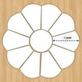 thumbnail image 1 of Zzbeans Grandmother's Flower Garden Quilting Template, Dresden Flower Piecing Template for Quilt Blocks, Reusable Paper Templates for DIY Quilting Projects Bags Pillows Blankets, White, 1 of 2