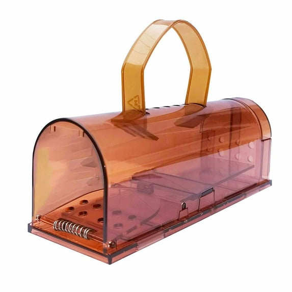 Zzbeans Humane Mouse Trap, Live Catch and Release Mouse Traps for Home Indoor Outdoor, Reusable Safe Rodent Catcher for Mice Rats Pets Family House Kitchen Garage, Brown