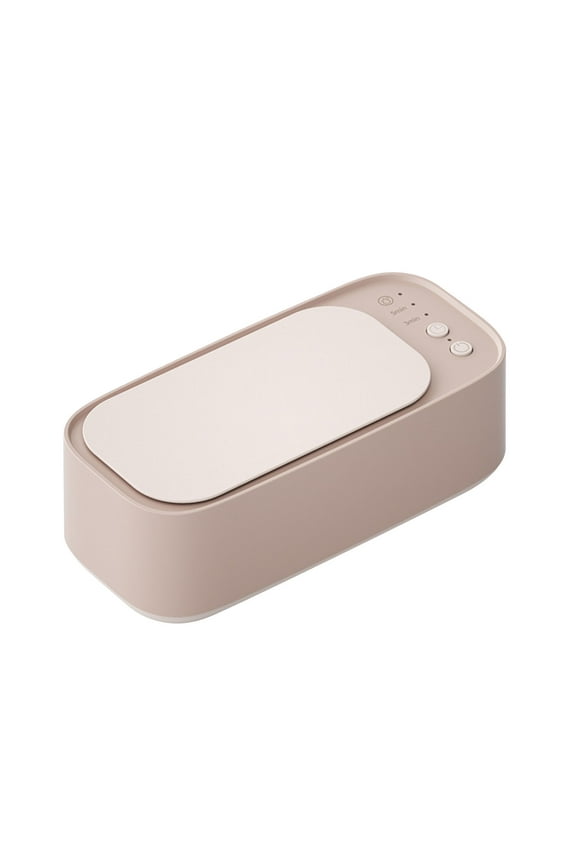 Jewelry Cleaner Machine, USB-Powered Glasses Dentures Retainer Cleaner, High-Frequency Vibration with Timer for Rings Watches Household Cleaning, Pink