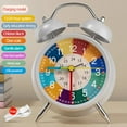 thumbnail image 1 of Zzbeans KidsAlarm Clock, Silent Analogue with Night Light, Children's Educational Clock for Bedroom, No Ticking Quartz Alarm Clock for Boys and Girls, White, 1 of 3