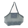 thumbnail image 1 of Zzbeans KidsBeach Toy Mesh Bag, Large Capacity Sand Toy Storage Bag with Zipper, Foldable Waterproof Shell Collecting Bag for Beach Travel Pool Toys, Gray, 1 of 1