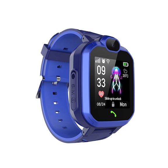 Zzbeans KidsSmart Watch, GPS Tracker Phone Watch with HD Camera, Children's Smartwatch for Boys Girls, Waterproof Student Watch with Two-Way Calling & Real-Time Location Tracking, Blue