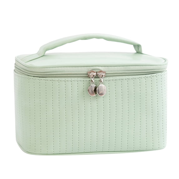 Zzbeans Large Capacity Cosmetic Bag, Portable Travel Makeup Organizer Bag, Multipurpose Storage Pouch for Toiletries Jewelry Electronics Work , Green