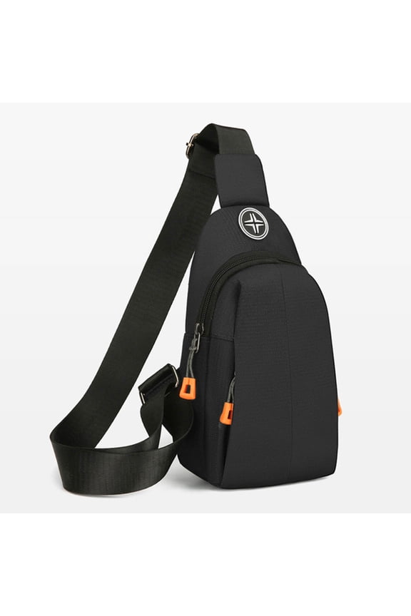 Large Capacity Crossbody Bag, Women Men Fashion Shoulder Messenger Purse, Zipper Cloth Phone Bag for Travel Work Shopping Daily Life, Black