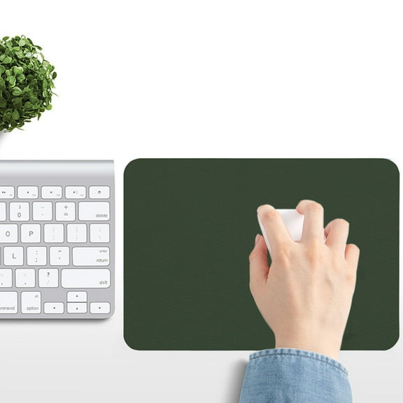 Zzbeans Leather Mouse Pad, Small PU Leather Desk Mat Waterproof Oil-Resistant, Office Gaming Mousepad Glossy Surface Enhanced Precision, 25x21cm Compact Mouse Mat for Laptop Computer Desk Protection,