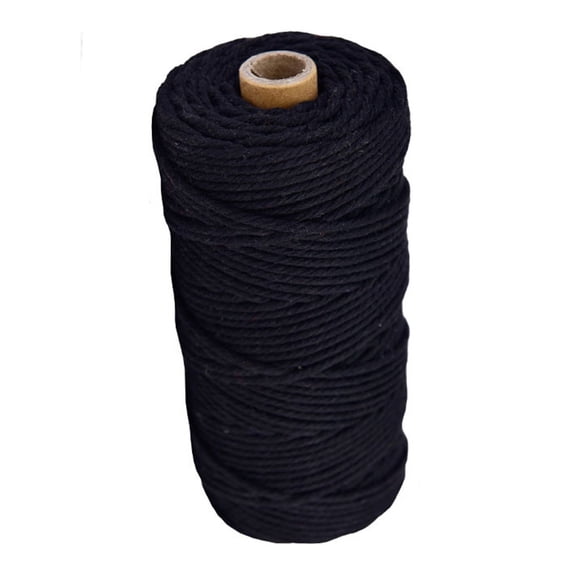 Zzbeans Macrame Cord, 3mm 100m Rope for DIY Crafts Knitting, Macrame Hanging Rope Cord for Wall Decor Hangers Jewelry Making, Black