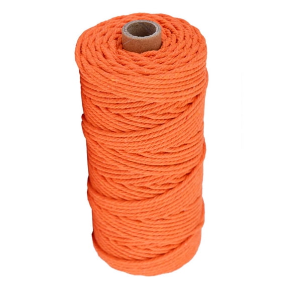 Zzbeans Macrame Cord, 3mm 100m Rope for DIY Crafts Knitting, Macrame Hanging Rope Cord for Wall Decor Hangers Jewelry Making, Orange