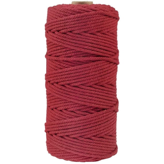 Zzbeans Macrame Cord, 3mm 100m Rope for DIY Crafts Knitting, Macrame Hanging Rope Cord for Wall Decor Hangers Jewelry Making, Wine
