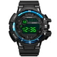 thumbnail image 1 of Zzbeans Men's LED Digital Military Sport Watch, 50M Waterproof Shock Resistant Quartz Wristwatch, Multi-Function Stopwatch Alarm Date Backlight for Outdoor Swimming Gifts, Blue, 1 of 7