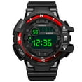 thumbnail image 1 of Zzbeans Men's LED Digital Military Sport Watch, 50M Waterproof Shock Resistant Quartz Wristwatch, Multi-Function Stopwatch Alarm Date Backlight for Outdoor Swimming Gifts, Red, 1 of 7