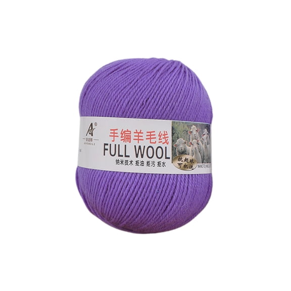 Zzbeans Mercerized Super Soft Wool Yarn, Premium Acrylic Crochet Yarn for Hand Knitting, DIY Craft Yarn for Sweaters Scarves Hats, Medium Thick Warm Skeins for Beginners and Experts, Purple