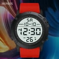 thumbnail image 1 of Zzbeans Military Sports Watch, LED Digital Water Watch for Men, 50M Waterproof Shock Resistant Outdoor Watch, Multi-Function Stopwatch Alarm Backlight Wristwatch for Swimming Shower Gifts, Red, 1 of 6