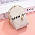 thumbnail image 1 of Zzbeans Mini Coin Purse Key Wallet, Compact Backpack Shaped Keychain Wallet for Women, Small Zipper Pouch for Cash Keys Cards, Cute Travel Gift, Gray, 1 of 3