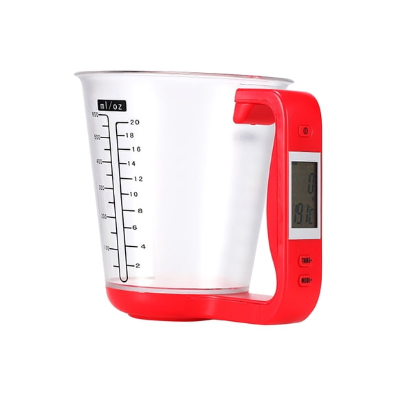 Zzbeans Multifunctional Kitchen Measuring Cup Scale, Electronic Gram Scale with Large LCD Screen, Digital Food Scale for Baking Cooking Ingredients in Grams mL Cups Pounds
