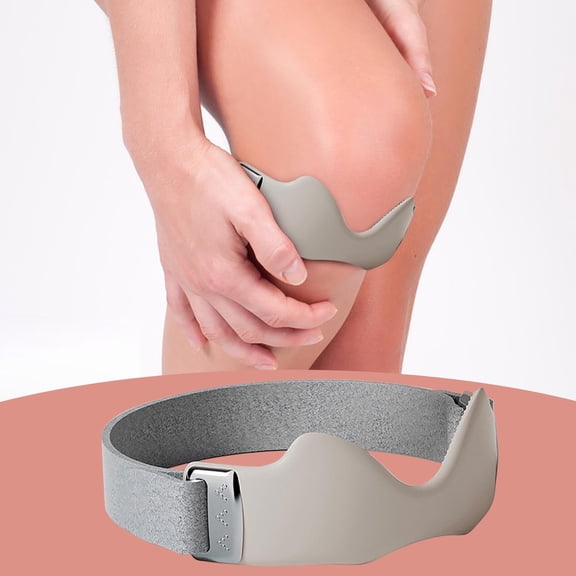 Zzbeans Patella Strap, Silicone Knee Support Brace for Pain Relief & Stability, Ergonomic Patellar Tendon Strap, Adjustable Knee Joint Protective Sleeve for Running Basketball Workouts, Gray