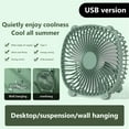 thumbnail image 1 of Zzbeans Portable USB Fan, Silent Small Desktop Fan for Dormitory Office, USB Powered Personal Cooling Fan, Multifunctional Quiet Mini Fan for Computer Laptop Bedside Travel, Green, 1 of 5