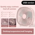 thumbnail image 1 of Zzbeans Portable USB Fan, Silent Small Desktop Fan for Dormitory Office, USB Powered Personal Cooling Fan, Multifunctional Quiet Mini Fan for Computer Laptop Bedside Travel, Pink, 1 of 5