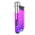 thumbnail image 1 of Zzbeans Refillable Butane Torch Lighter, Windproof Adjustable Flame Metal Lighter for Cigarettes Candles Outdoor, Portable Gas Lighter for BBQ Camping Kitchen Fireplace Pipe, Purple, 1 of 2
