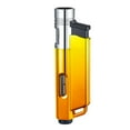thumbnail image 1 of Zzbeans Refillable Butane Torch Lighter, Windproof Adjustable Flame Metal Lighter for Cigarettes Candles Outdoor, Portable Gas Lighter for BBQ Camping Kitchen Fireplace Pipe, Yellow, 1 of 2