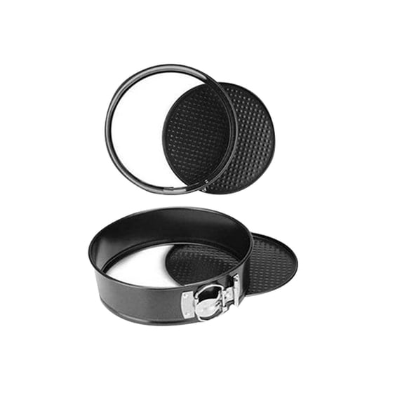 Zzbeans Removable Bottom Round Cake Pan, Carbon Steel Honeycomb Baking for Cheesecake, Non-Stick Detachable Springform Pan for Oven Use 4 7 9 10 Inch Set