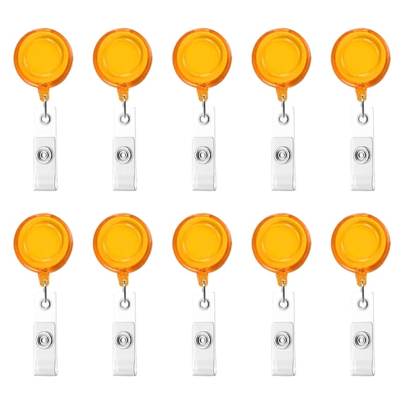 Zzbeans Retractable Badge Reel Holder, 10 Pack ID Card Badge Reels with Clip, Professional Badge Holder for Work Security Nurse Teacher Lanyard Access