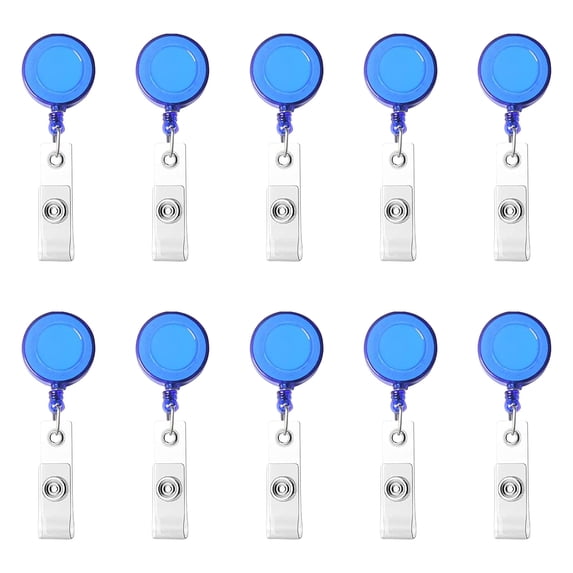 Zzbeans Retractable Badge Reel Holder, 10 Pack ID Card Badge Reels with Clip, Professional Badge Holder for Work Security Nurse Teacher Lanyard Access
