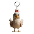 thumbnail image 1 of Zzbeans Rooster Pendant Keychain, Chicken Keychain Backpack Handicraft Pendant, Car Key Wallet Handbag Decoration Phone Case Accessory for Chicken Lovers Gift, 1 of 2