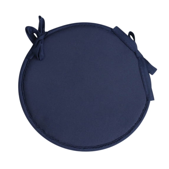 Zzbeans Round Chair Cushions with Ties, Soft Dining Chair Pads Set of 4, Universal Indoor Outdoor Seat Cushion for Garden Patio Furniture Decor, Navy
