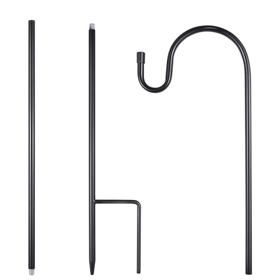 Zzbeans Rust Proof Bird Feeder Hooks, Detachable Outdoor Insertion Hook for Courtyard, Heavy Duty Metal Bird Feeder Hanger for Tree Branch Railing Window Sill