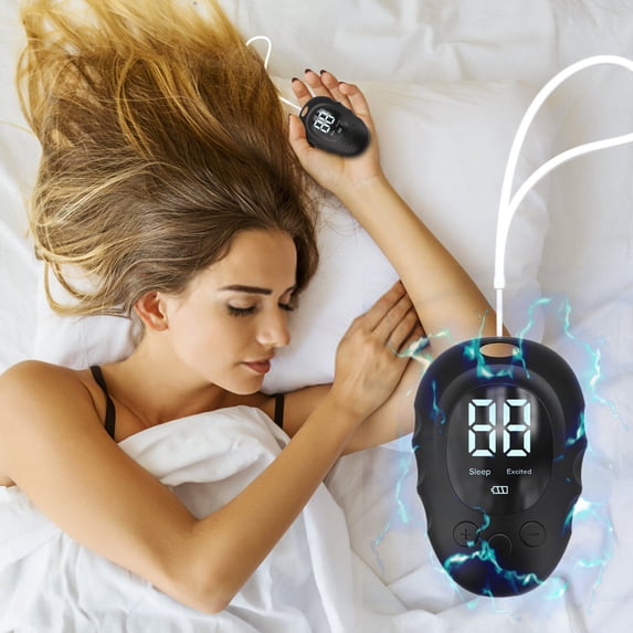 Zzbeans Sleep Anxiety Relief Device, Handheld Relaxation Massager for Sleep Improvement, Portable Stress Relief Tool with Adjustable Modes for Home Office Travel, Black
