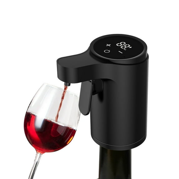Zzbeans Smart Sensor Wine Dispenser, Automatic Touch Pourer Aerator Decanter, Multi-functional Electric Wine Extractor for Home Bar Restaurant Party, Black