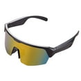 thumbnail image 1 of Zzbeans Smart Sports Glasses, Bluetooth Cycling Sunglasses for Outdoor Activities, Unisex Fashionable Audio Eyewear with Music and Call Function, Gold, 1 of 2