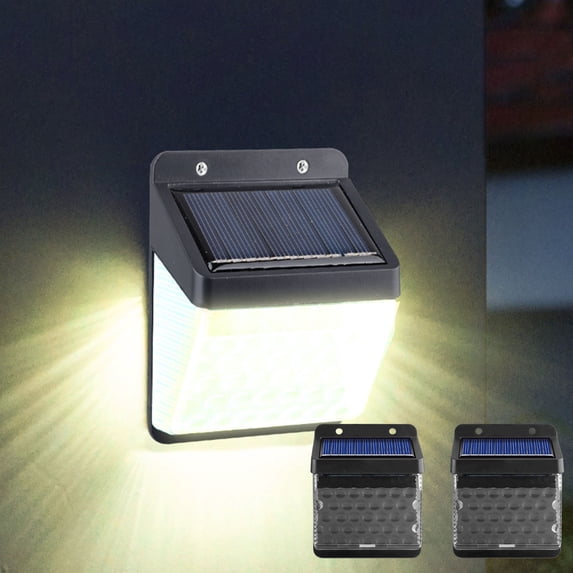 Zzbeans Solar Motion Sensor Lights, Outdoor Security Lights with Adjustable Wall Mount, Solar Powered LED Garden Lights for Yard Driveway Garage Pathway Patio, Yellow
