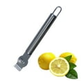thumbnail image 1 of Zzbeans Stainless Steel Lemon Zester Grater, Professional Kitchen Fruit Peeler Tool for Citrus, Fine Zest Shaver for Baking Cooking Pasta Garnish, Black, 1 of 3