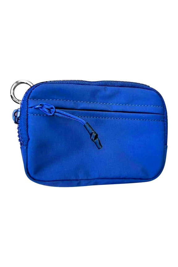 Style Nylon Multifunctional Keychain, Women's Coin Wallet Keychain with Zipper Pockets, Compact Organizer for Keys Cards Cash Purse Travel Gift
