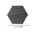 thumbnail image 1 of Zzbeans Trampoline Sun Shade Cover, 8ft 10ft 12ft 14ft UV Protection Anti-Tear Trampoline Cover, Waterproof Sunshade Top Accessory for Outdoor Backyard Playground Trampolines, Black, 1 of 2
