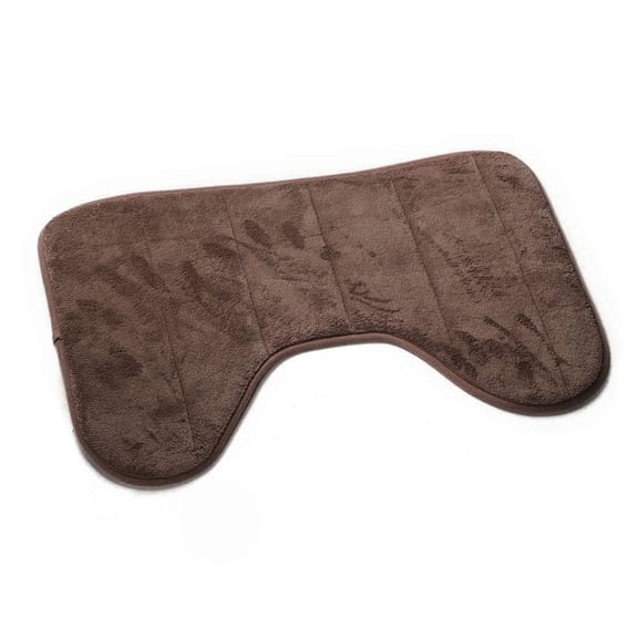 Zzbeans U-Shaped Bath Mat, Non-Slip Cotton Bathroom Rug, 40x60cm U Shaped Toilet Floor Mat for Home Bathroom Sink Tub, Red Khaki Gray Coffee Blue Beige