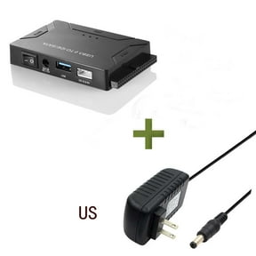 Zzbeans USB 3.0 to IDE/SATA Hard Drive Adapter, 3 in Converter for 2.5"/3.5" HDD SSD, Data Recovery Tool with 12V Power Supply, Plug and Play for Windows Linux