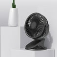 thumbnail image 1 of Zzbeans USB Clip Fan, Portable Silent 3-Speed Personal Fan, Powerful Mini Desk Fan with 360° Rotation for Home Office Car Bed Stroller, Black, 1 of 1