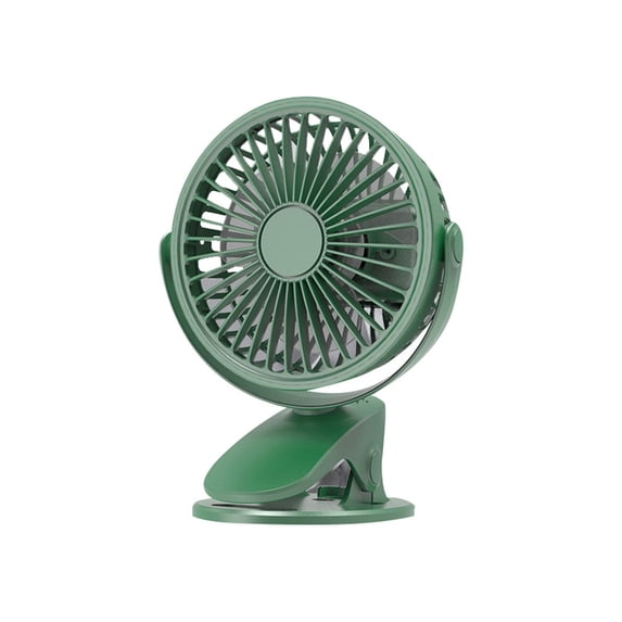 Zzbeans USB Clip Fan, Portable Silent 3-Speed Personal Fan, Powerful Mini Desk Fan with 360° Rotation for Home Office Car Bed Stroller, Green