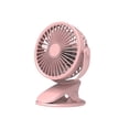 thumbnail image 1 of Zzbeans USB Clip Fan, Portable Silent 3-Speed Personal Fan, Powerful Mini Desk Fan with 360° Rotation for Home Office Car Bed Stroller, Pink, 1 of 3