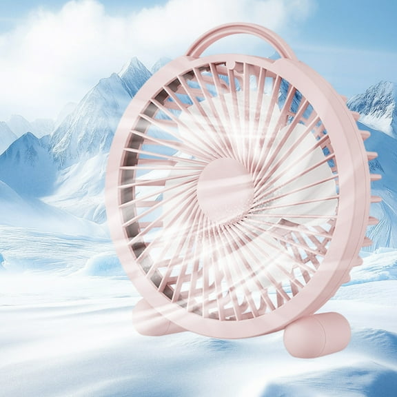 Zzbeans USB Clip on Fan, Portable Small Desktop Fan with Rechargeable Battery, Hangable Clipable Mini Fan for Dormitory Office Desk Air Circulation, Pink