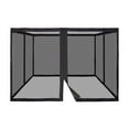 thumbnail image 1 of Zzbeans Universal Outdoor Tent Mosquito Netting, 4 Side Zipper Screen Walls for Gazebo Patio Canopy, DIY Curtain Style Mesh Net with Snap Rings and Tie-Backs for Garden Camping, 1 of 2