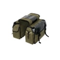 thumbnail image 1 of Zzbeans Upgraded Motorcycle Saddle Bags, Canvas Leather Side Bags with Extra Pockets, Durable Riding Luggage for Tools and Cycling Gear, Army Green, 1 of 6