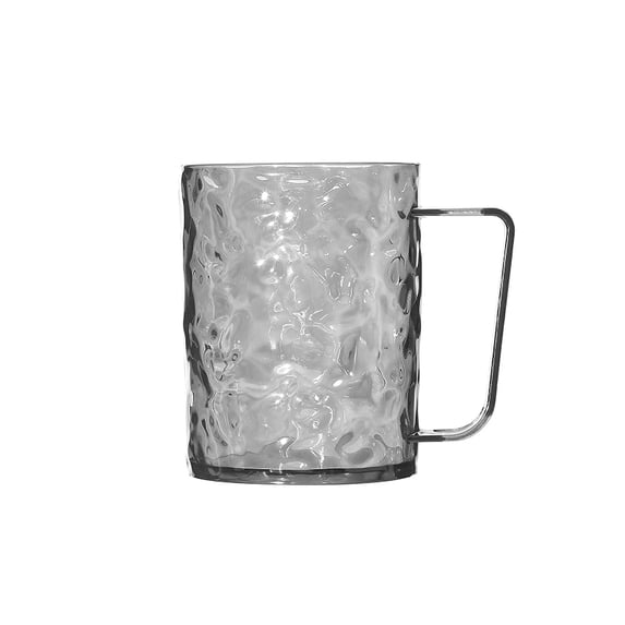 Zzbeans Vintage Glass Cups, Clear Beverage Bar Tumblers with Handle, 400ml Multifunctional Coffee Wine Water Beer Cocktail Glasses, High Borosilicate Material Safe Practical for Home Gifting, Gray