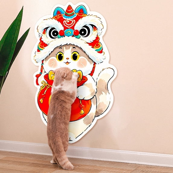 Zzbeans Wall-Mounted Cat Scratching Mat, Self-Adhesive Cat Scratcher for Furniture Protection, Wall-Friendly Cat Scratch Board for Kittens and Adult Cats